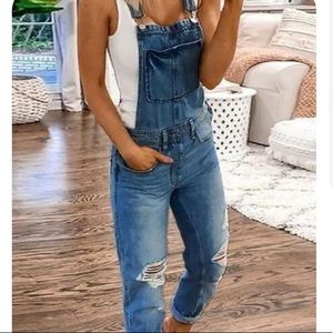 Denim Overalls - Size Large